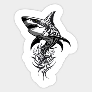simple shark tattoo outline Sticker